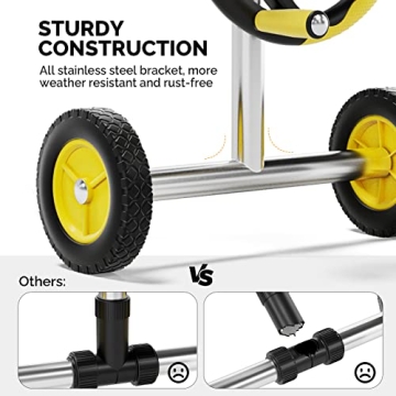 VINGLI Pool Cover Reel Set for Inground Swimming Pools