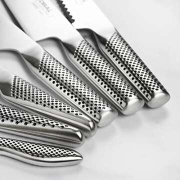 Global 8 Piece Knife Set with Bamboo Block