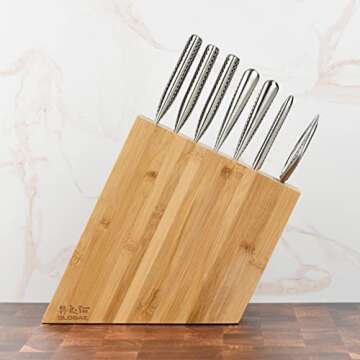 Global 8 Piece Knife Set with Bamboo Block