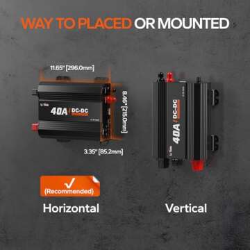 LiTime 12V 40A DC to DC Battery Charger fit for 12V LiFePO4, Lead-Acid, SLA, Gel, AGM and Calcium Ba...