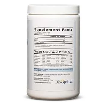 BioOptimal Collagen Peptide Powder for Healthy Skin and Hair