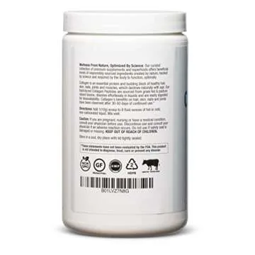 BioOptimal Collagen Peptide Powder for Healthy Skin and Hair