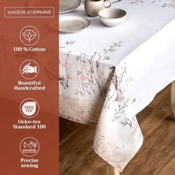 Maison d' Hermine Elegant 100% Cotton Tablecloth 60x120