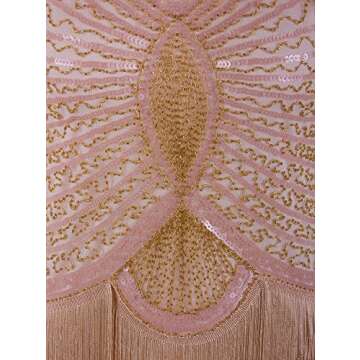 Vijiv 1920s Gatsby Inspired Beaded Cocktail Dress