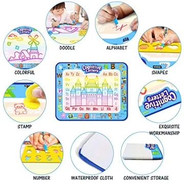 Jasonwell Aqua Water Doodle Mat Large Educational Toy for Kids