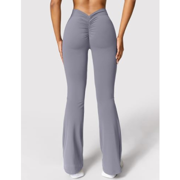 YEOREO Flare Leggings High Waist Scrunch Butt Lift
