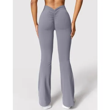 YEOREO Flare Leggings High Waist Scrunch Butt Lift