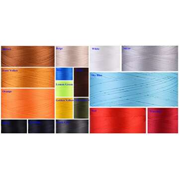 Selric [1500Yards / 36 Colors Available] UV Resistant High Strength Polyester Thread #69 T70 Size 210D/3 for Upholstery, Outdoor Market, Drapery, Beading, Purses, Leather (Black)