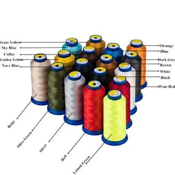 Selric [1500Yards / 36 Colors Available] UV Resistant High Strength Polyester Thread #69 T70 Size 210D/3 for Upholstery, Outdoor Market, Drapery, Beading, Purses, Leather (Black)