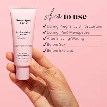 SweetSpot Labs Hydrate Ever After, External Vaginal Moisturizer, Perimenopause, Pregnancy and Postpartum Care for Dry Intimate Skin, 1.35 oz Serum