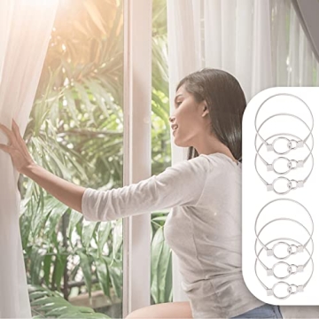 Chic Elastic Curtain Tiebacks with Leaf Design 6 Pack