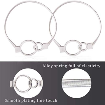 Chic Elastic Curtain Tiebacks with Leaf Design 6 Pack