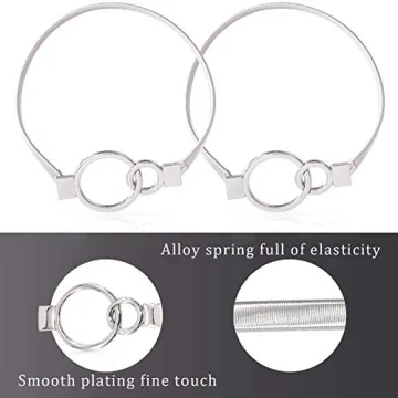 Chic Elastic Curtain Tiebacks with Leaf Design 6 Pack