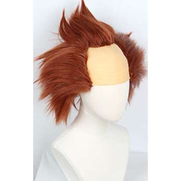 Linfairy Unisex Adjustable Clown Bald Costume Wig for Halloween Parties