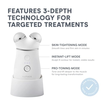 NuFACE TRINITY+ Microcurrent Facial Device Kit for Youthful Glow