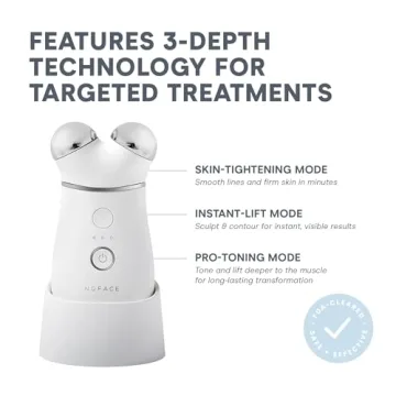 NuFACE TRINITY+ Microcurrent Facial Device Kit for Youthful Glow