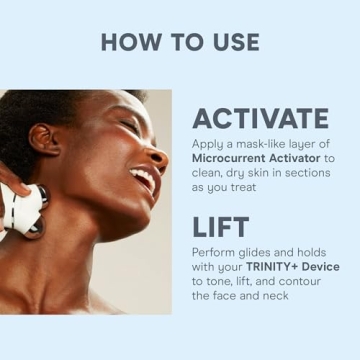 NuFACE TRINITY+ Microcurrent Facial Device Kit for Youthful Glow