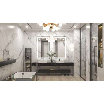 Keonjinn LED Bathroom Mirror with Lights 40 x 24 Inch Front Lighted Vanity Mirror, UL Listed LED Driver, Wall Mounted Anti-Fog Dimmable LED Makeup Mirror, IP54, Tempered Glass (Horizontal/Vertical)