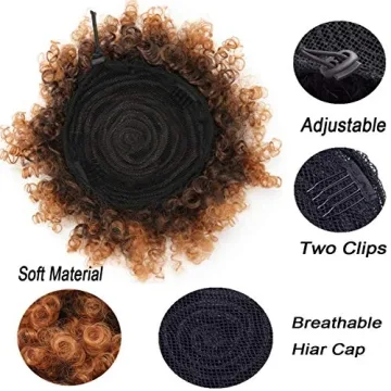 THEMIS HAIR Afro Puff Drawstring Ponytail for Black Women
