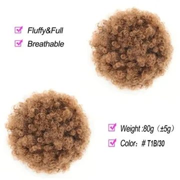 THEMIS HAIR Afro Puff Drawstring Ponytail for Black Women