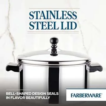 Farberware Classic Stainless Steel 6-Quart Stockpot with Lid, Stainless Steel Pot with Lid, Silver