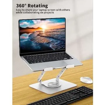 SOUNDANCE Laptop Stand: Ergonomic & Rotatable Design for 10-15.6" Laptops