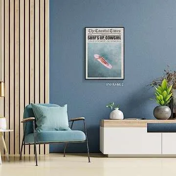 Beach Canvas Wall Art Coastal Cowgirl Decor for Teens