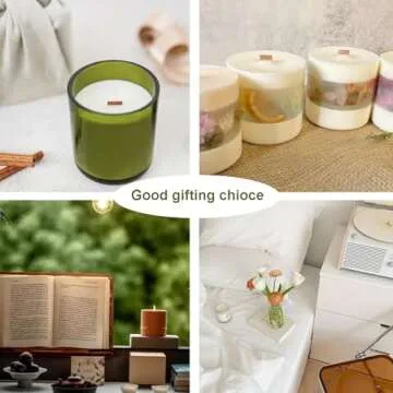 460 Pcs Wooden Candle Wicks Kit Crackling Wood Wicks 5.1 X 0.5 Inch 200 pcs Natural Candle Wood Wicks with Stand Candle Cores for DIY Candle Making Craft Wood Wicks for Candle Making