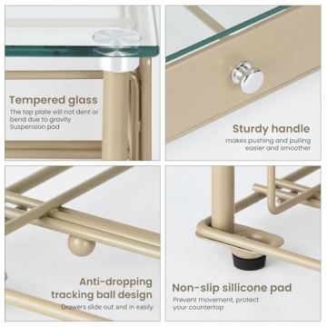 Stylish Tempered Glass K-Cup Drawer Organizer