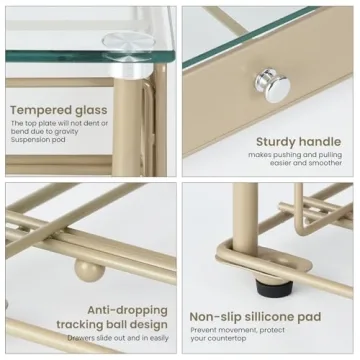 Stylish Tempered Glass K-Cup Drawer Organizer