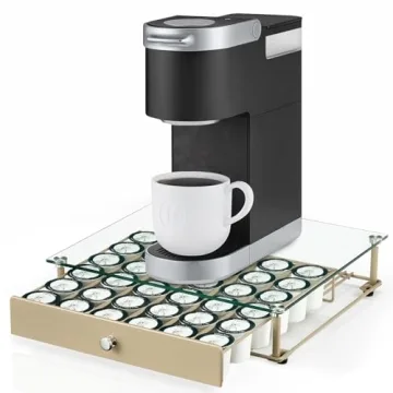 Stylish Tempered Glass K-Cup Drawer Organizer