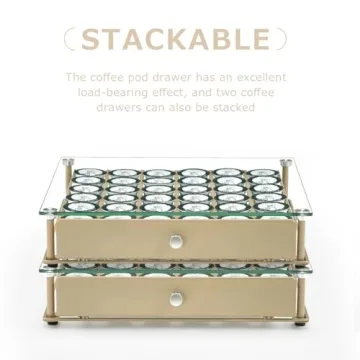 Stylish Tempered Glass K-Cup Drawer Organizer
