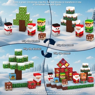 Rubypop Christmas Advent Calendar for Kids Magnetic Blocks