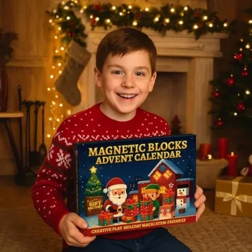 Rubypop Christmas Advent Calendar for Kids Magnetic Blocks