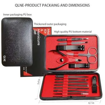 Nail Clippers Sets High Precisio Stainless Steel Nail Cutter Pedicure Kit Nail File Sharp Nail Scissors and Clipper Manicure Pedicure Kit Fingernails & Toenails with Portable Stylish case (Black)