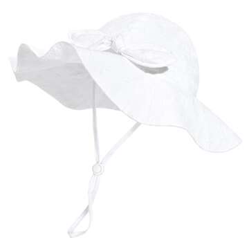 Adorable Baby Girl Sun Hat with Superior UV Protection and Adjustable Fit