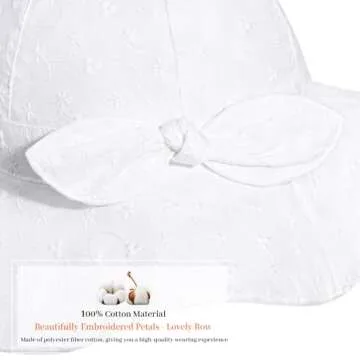 Baby Girl Sun Hat with Adjustable UPF 50+ Protection