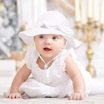 Baby Girl Sun Hat with Adjustable UPF 50+ Protection