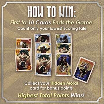 Calliope Games Allegory - Fantasy Strategy Card Game - Tabletop Bidding Card Game for Kids & Adults - 2-6 Players - from The Makers of Tsuro and Roll for It!