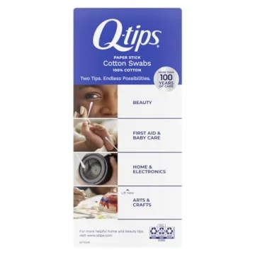100% Cotton Q-tips Swabs - 625 Count for All Uses