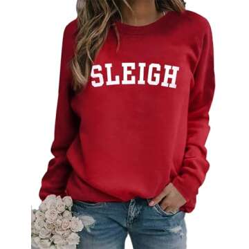 MNLYBABY Sleigh Christmas Sweatshirt for Fun Holiday Cheer