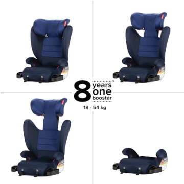 Diono Monterey 2XT Latch 2 in 1 High Back Booster Car Seat with Expandable Height & Width, Side Impa...