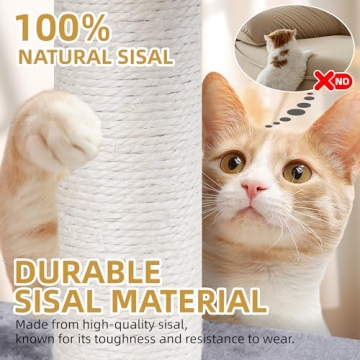 Deluxe Grey Cat Tree with Hammocks for Playful Kittens