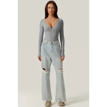 Stylish Deep Sweetheart Bodysuit for Effortless Chic