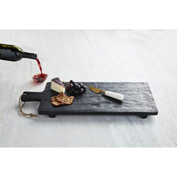 Mud Pie Black Footed Serving Set - Elegant Cheese Board