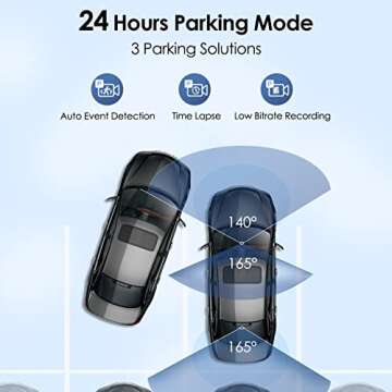 VIOFO T130 3 Channel Dash Cam with 128GB SD Card, Built in WiFi and GPS, 1440P+1080P+1080P Three Way Triple Car Dash Camera, IR Night Vision, Supercapacitor, G-Sensor, 24 Hour Parking Mode