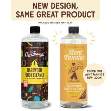 Aunt Fannie's Bundle: Floor Cleaner Vinegar Wash (Lemon) + Hardwood Floor Cleaner (Lemon)