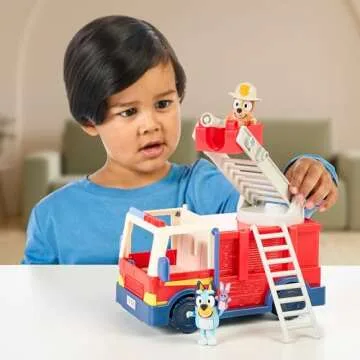 Bluey Firetruck Toy with Firefighter Bingo Figure