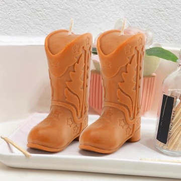 Charming Cowgirl Boot Candles - Natural Soy Wax, Lavender Scented, Perfect Gift