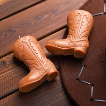 Natural Soy Wax Cowgirl Boot Candles Lavender Scented Gift